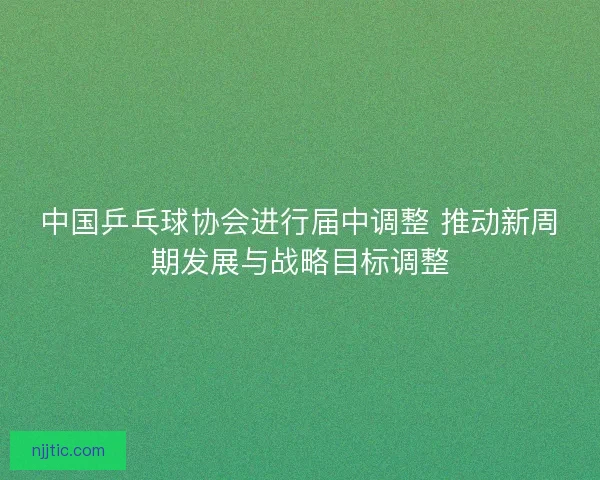中国乒乓球协会进行届中调整 推动新周期发展与战略目标调整